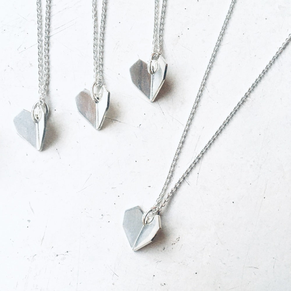 Hearts Folded necklace