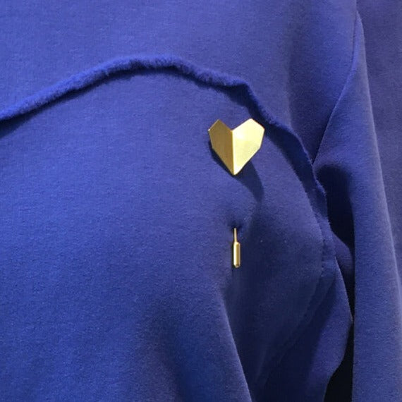 Hearts Folded lapel pin large