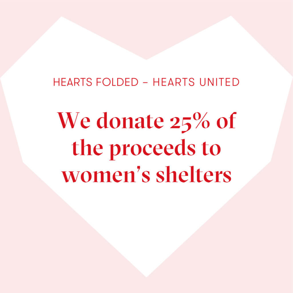 Hearts Folded Lapel Pin small