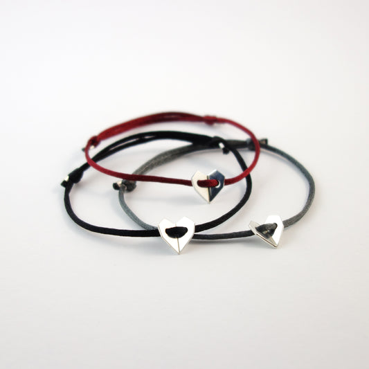 Hearts folded Armband
