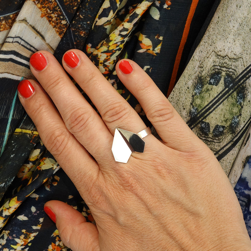Hearts Folded Ring - Gross