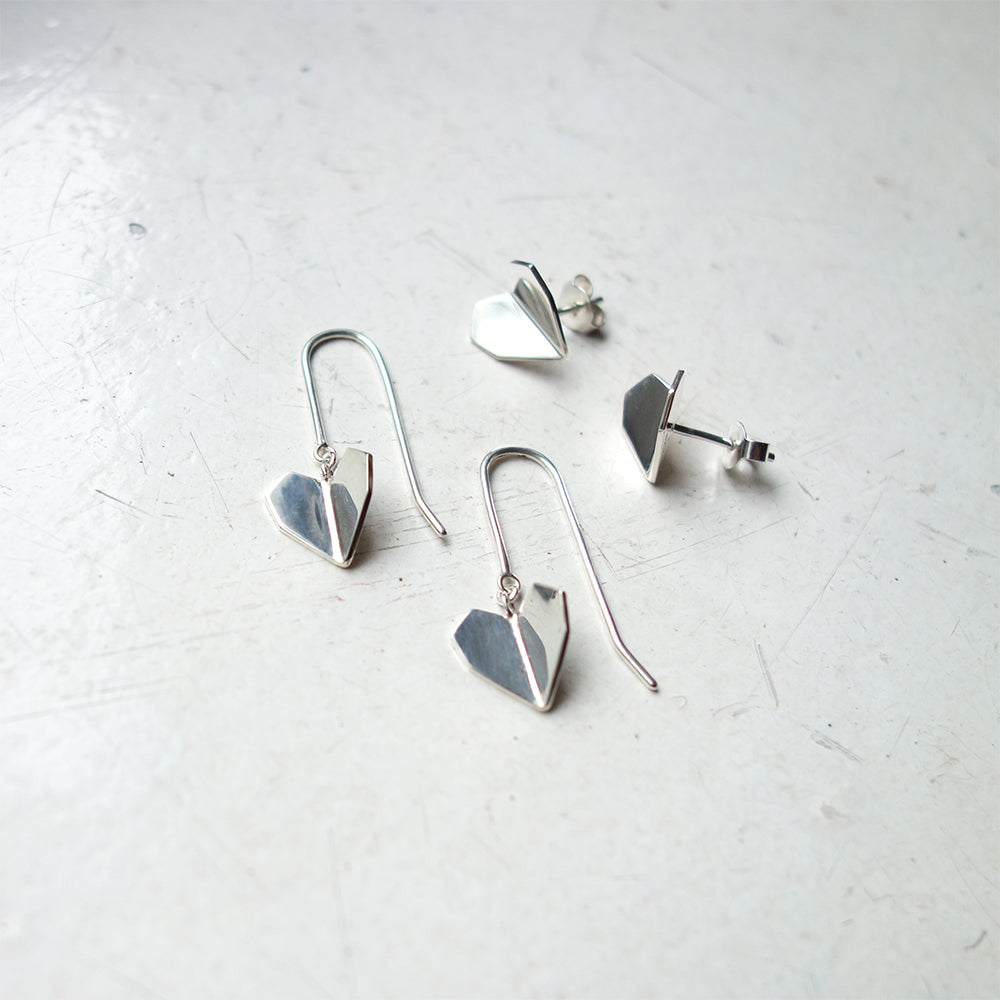 Hearts Folded Earrings